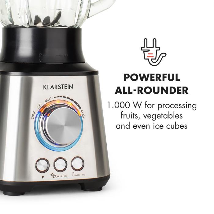 MÁY XAY KLARSTEIN 1000W ( MẦU ĐEN) 5 MÁY XAY KLARSTEIN 1000W ( MẦU ĐEN)