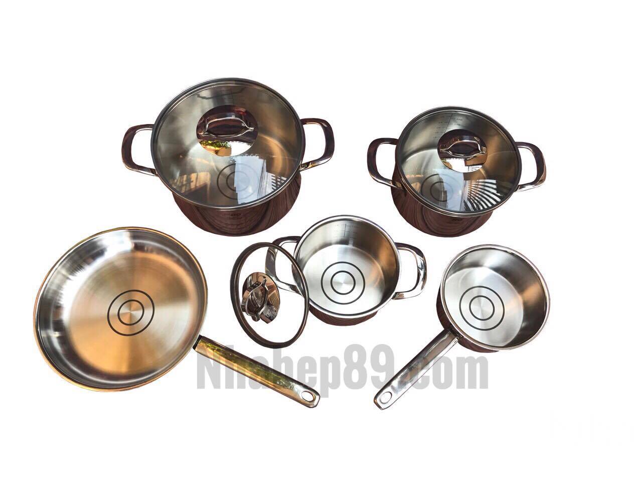 BỘ NỒI ELO ĐÁY ĐỒNG SILICANO PLUS 5 CHIẾC