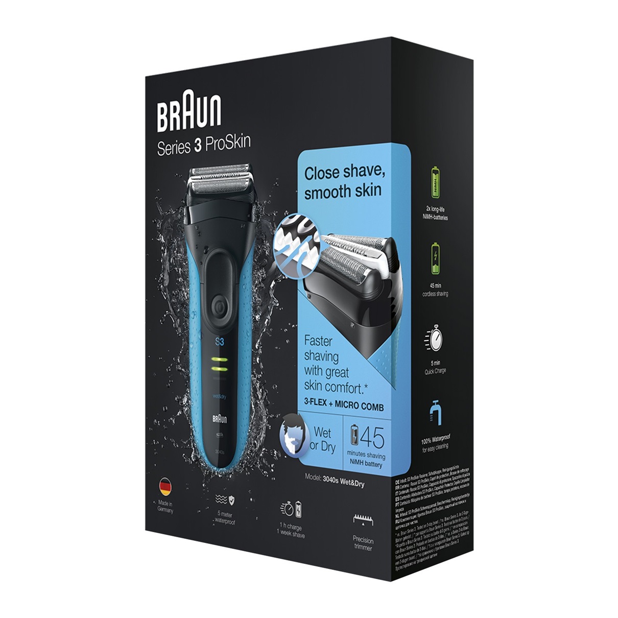MÁY CẠO RÂU BRAUN SERIES 3 PROSKIN 3040 5 MÁY CẠO RÂU BRAUN SERIES 3 PROSKIN 3040
