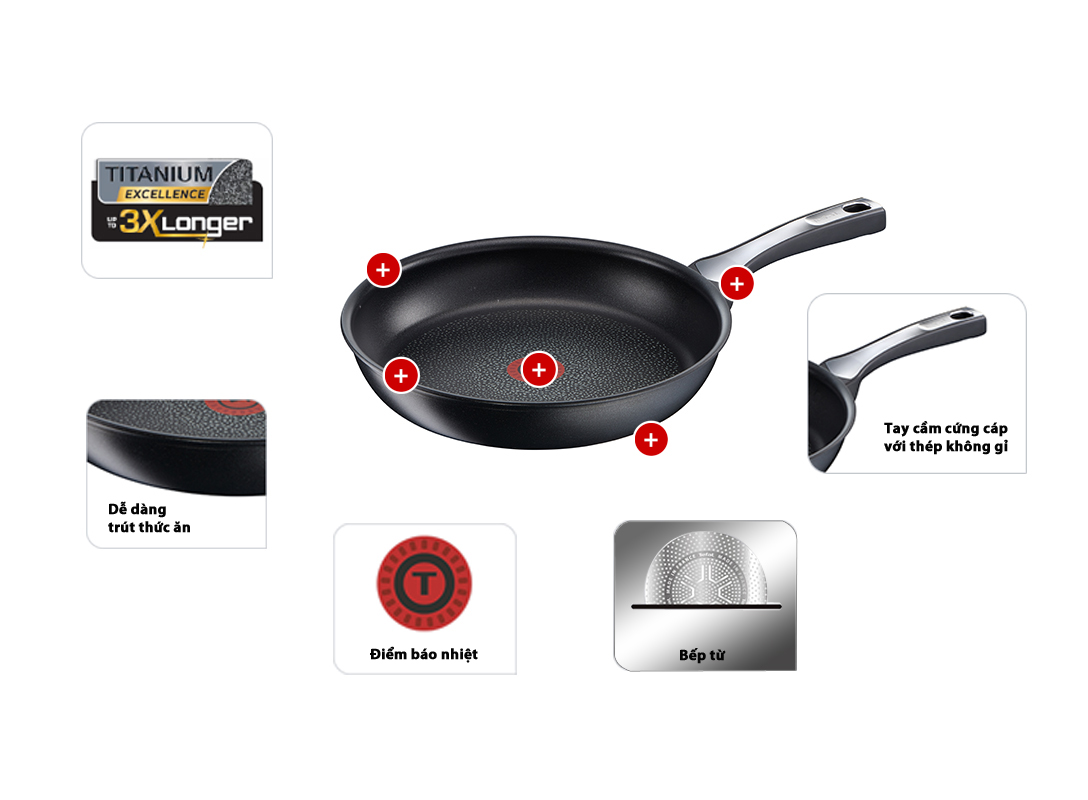 CHẢO TEFAL EXPERTISE 28 CM 8 CHẢO TEFAL EXPERTISE 28 CM