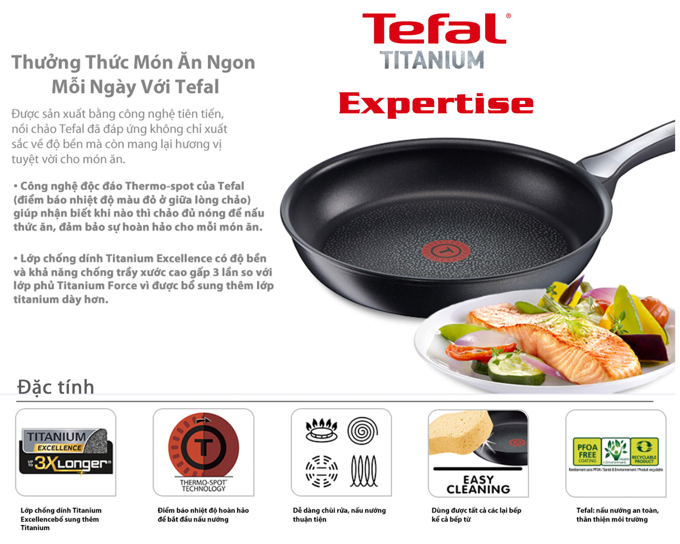 CHẢO TEFAL EXPERTISE 28 CM 7 CHẢO TEFAL EXPERTISE 28 CM