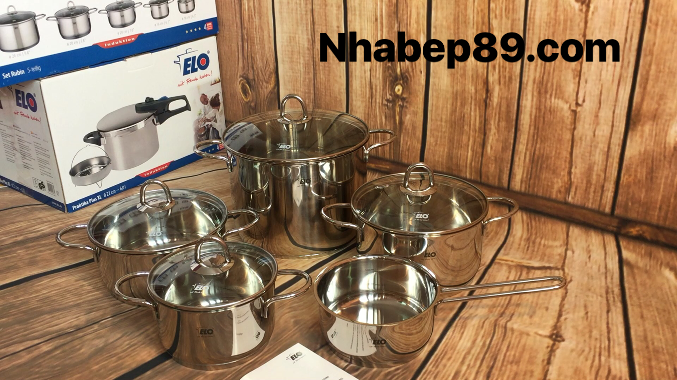 BỘ NỒI ELO RUBIN 5 CHIẾC 7 BỘ NỒI ELO RUBIN 5 CHIẾC