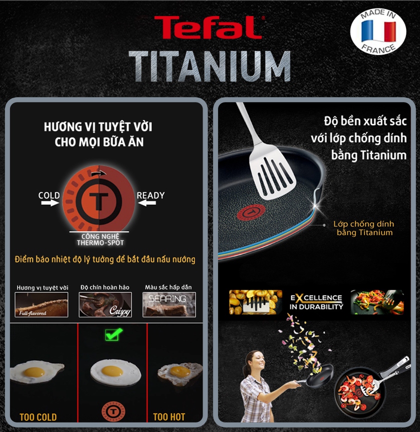 CHẢO TEFAL EXPERTISE 28 CM 6 CHẢO TEFAL EXPERTISE 28 CM