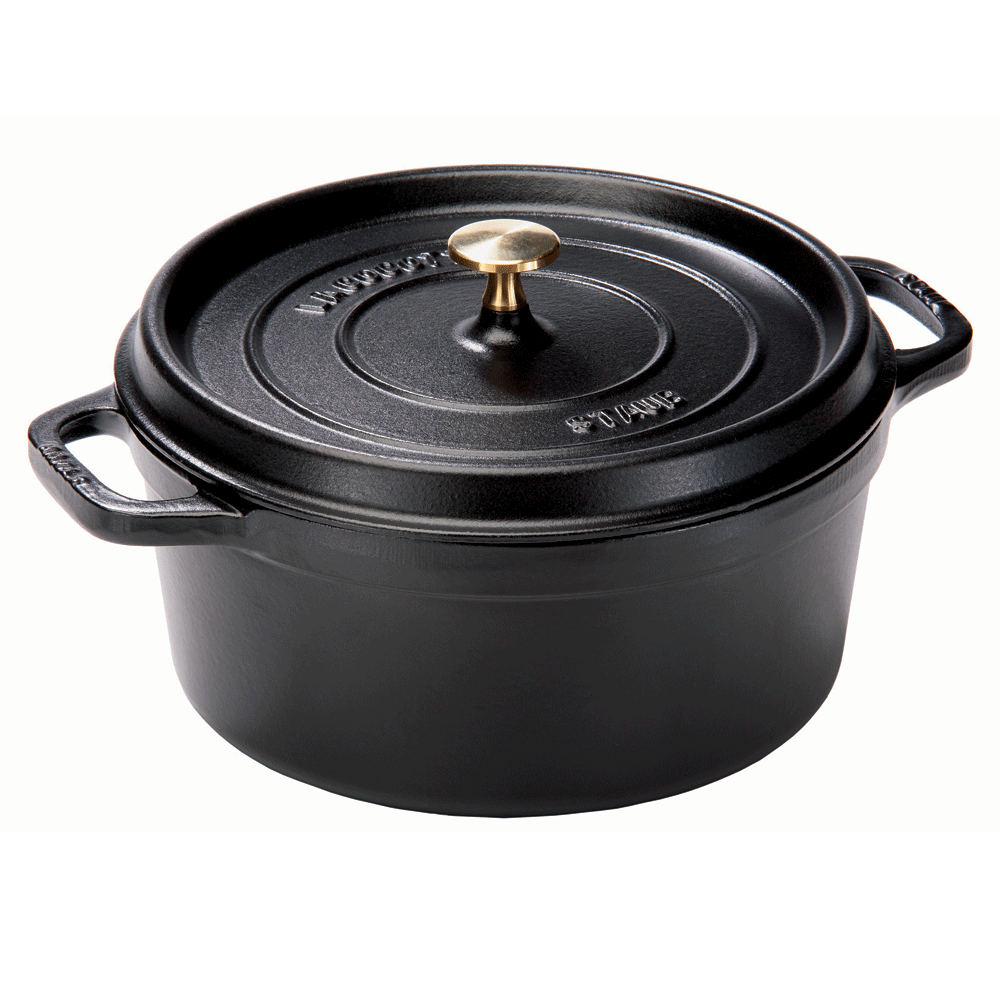NỒI GANG STAUB TRÒN MẦU ĐEN 20 CM