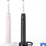 SET 2 BÀN CHẢI ĐÁNH RĂNG ĐIỆN PHILIPS SONICARE 3100 HX3675/15 MÀU ĐEN HỒNG