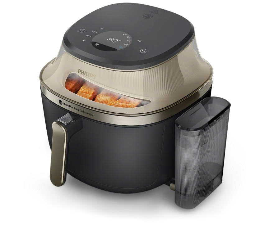 Nồi chiên không dầu Philips Airfryer 5000 Na543 có chức năng hấp, dung tích 7.2L.