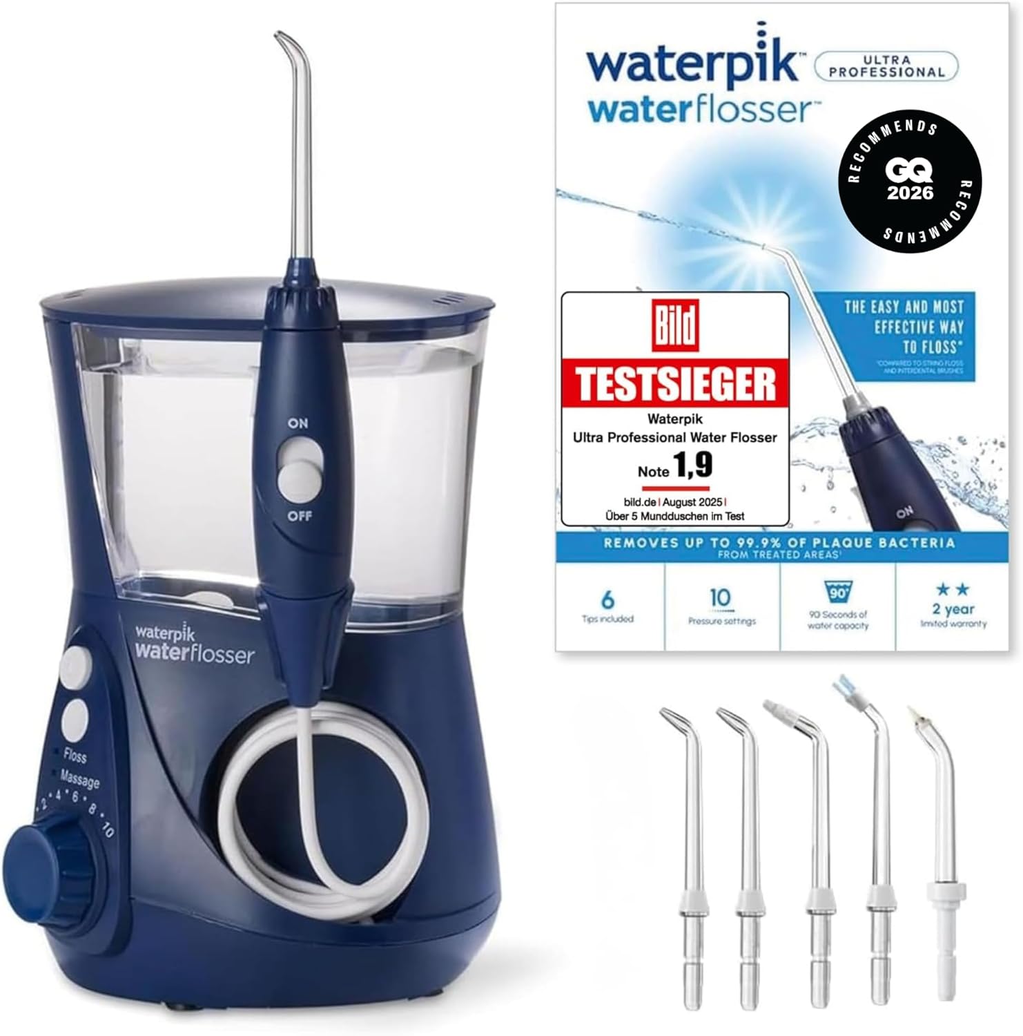 TĂM NƯỚC CẮM ĐIỆN CHUYÊN NGHIỆP WATERPIK ULTRA WF-663EU MÀU XANH