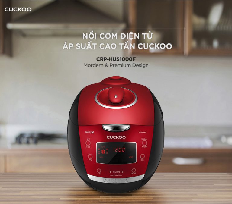 Nồi Cơm Điện Tử Áp Suất Cao Tần Cuckoo CRP-HUS1000F/BKRDVN – 1.8 Lít