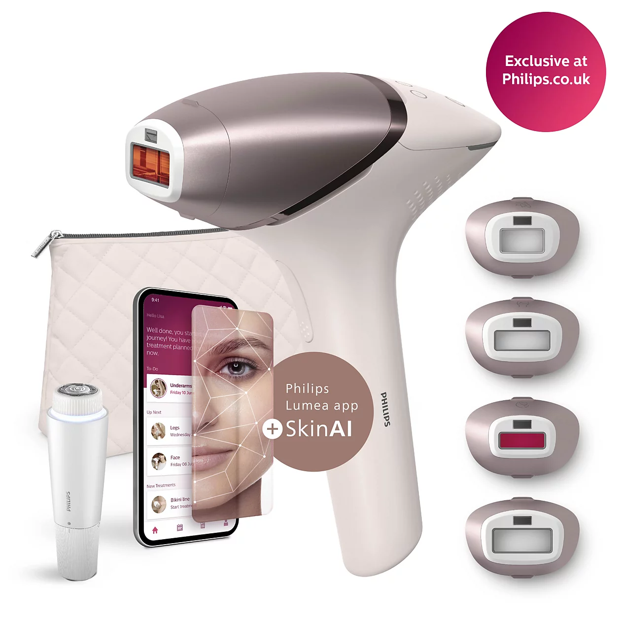 Máy triệt lông Philips Lumea IPL Series 9900 với công nghệ SenseIQ BRP958/00