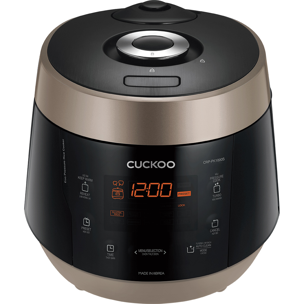 Nồi cơm áp suất điện tử Cuckoo CRP-PK1000S 1.8L Đen Vàng