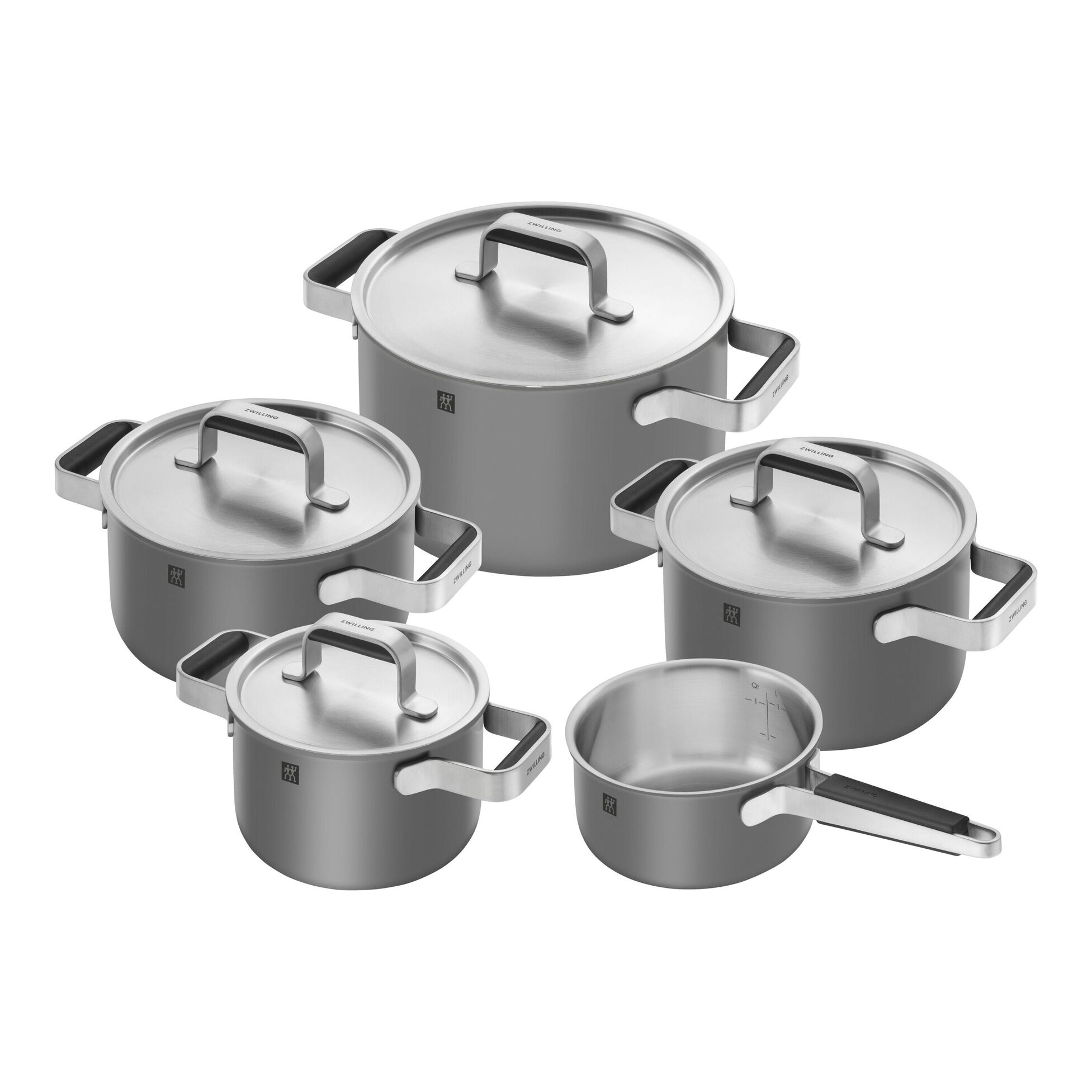 Bộ nồi Zwilling Pure set 5 mầu xám