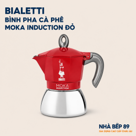 Ấm pha cà phê Bialetti Moka Induction 6 cốc màu đỏ