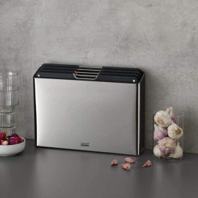 Bộ 4 Thớt Joseph Joseph Folio Steel Màu Bạc