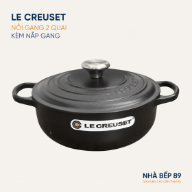 NỒI GANG LE CREUSET 24CM MẦU ĐEN DUNG TÍCH 3,4L