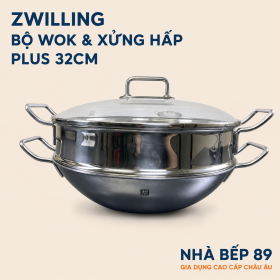 CHẢO TỪ ZWILLING PLUS WOK 32CM KÈM XỬNG HẤP