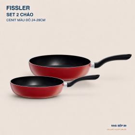 Bộ chảo Fissler Cenit mầu đỏ (24-28 cm)