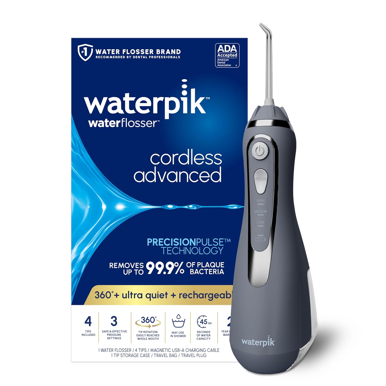 Máy tăm nước Waterpik Cordless Advanced 2.0 WP-587 ( bản mỹ)