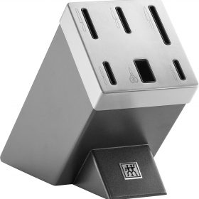 BỘ DAO ZWILLING GOURMET TỰ MÀI SET 7 - ĐỐC CẮM DAO MÀU XÁM