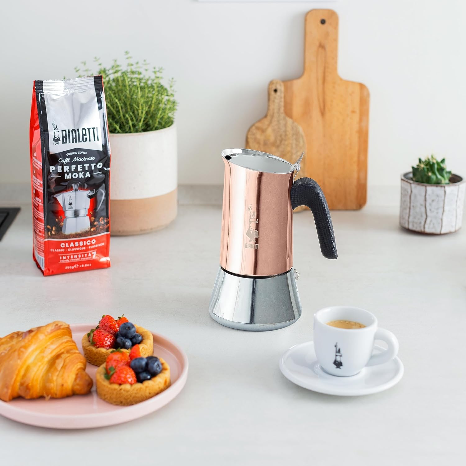 ẤM PHA CÀ PHÊ ESPRESSO BIALETTI VENUS 4 CUP MÀU ĐỒNG