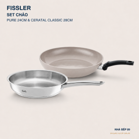 SET CHẢO FISSLER PURE 24CM VÀ CERATAL CLASSIC 28CM