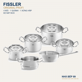 Bộ nồi 6 chiếc Fisler Original-Profi Collection® nắp thủy tinh