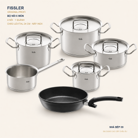 Bộ nồi Fissler profi 4 nồi 1 quánh 1 chảo kèm chảo Levital comfort 24cm