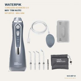 Máy tăm nước Waterpik Cordless Advanced 2.0 WP-587EU màu Xám Bản Đức