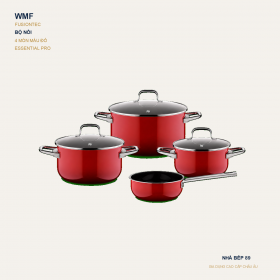Bộ nồi WMF Fusiontec Essential Pro 4 Món Màu Đỏ