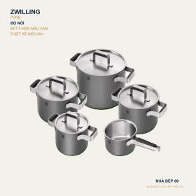 Bộ nồi Zwilling Pure set 5 mầu xám