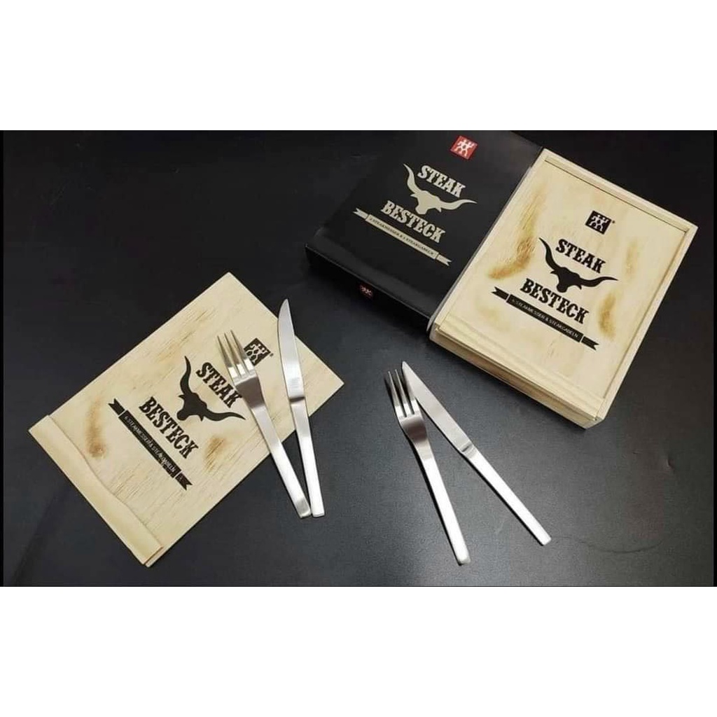 BỘ DAO DĨA ZWILLING STEAK 12 MÓN HỘP GỖ