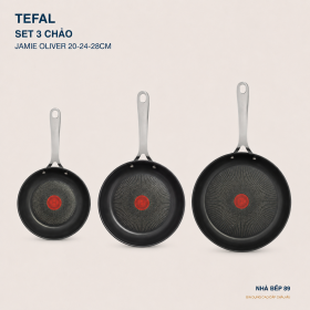 SET 3 CHẢO TEFAL JAMIE OLIVER 20-24-28CM