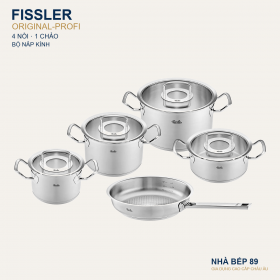 BỘ NỒI FISSLER ORIGINAL PROFI COLLECTION 4 NỒI 1 CHẢO NẮP KÍNH