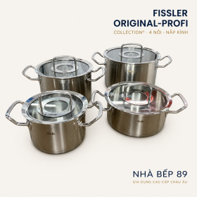 BỘ NỒI FISSLER ORIGINAL PROFI COLLECTION 4 MÓN NẮP KÍNH