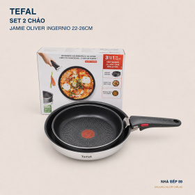 SET 2 CHẢO TEFAL JAMIE OLIVER INGERNIO 22-26 CM