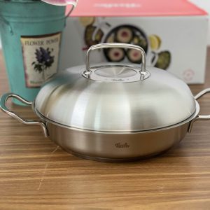 CHẢO INOX FISSLER PROFI 2 QUAI 28CM CÓ NẮP INOX