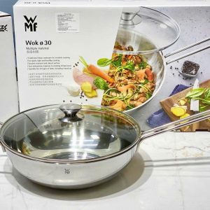 CHẢO SÂU LÒNG WMF WOK 30CM KÈM VUNG KÍNH