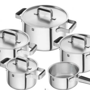 Bộ nồi Zwilling Pure set 5 mầu bạc